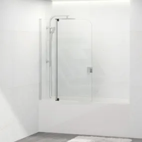 1000/1200x1450mm Fixed and Swing Over Bathtub Shower Screen 6mm Tempered Glass