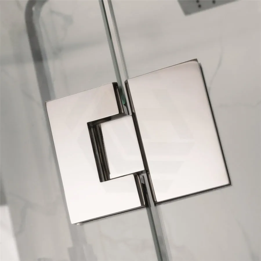 1090-2600mm 3 Panels Wall to Wall Shower Screen Frameless 10mm Glass Chrome Fittings