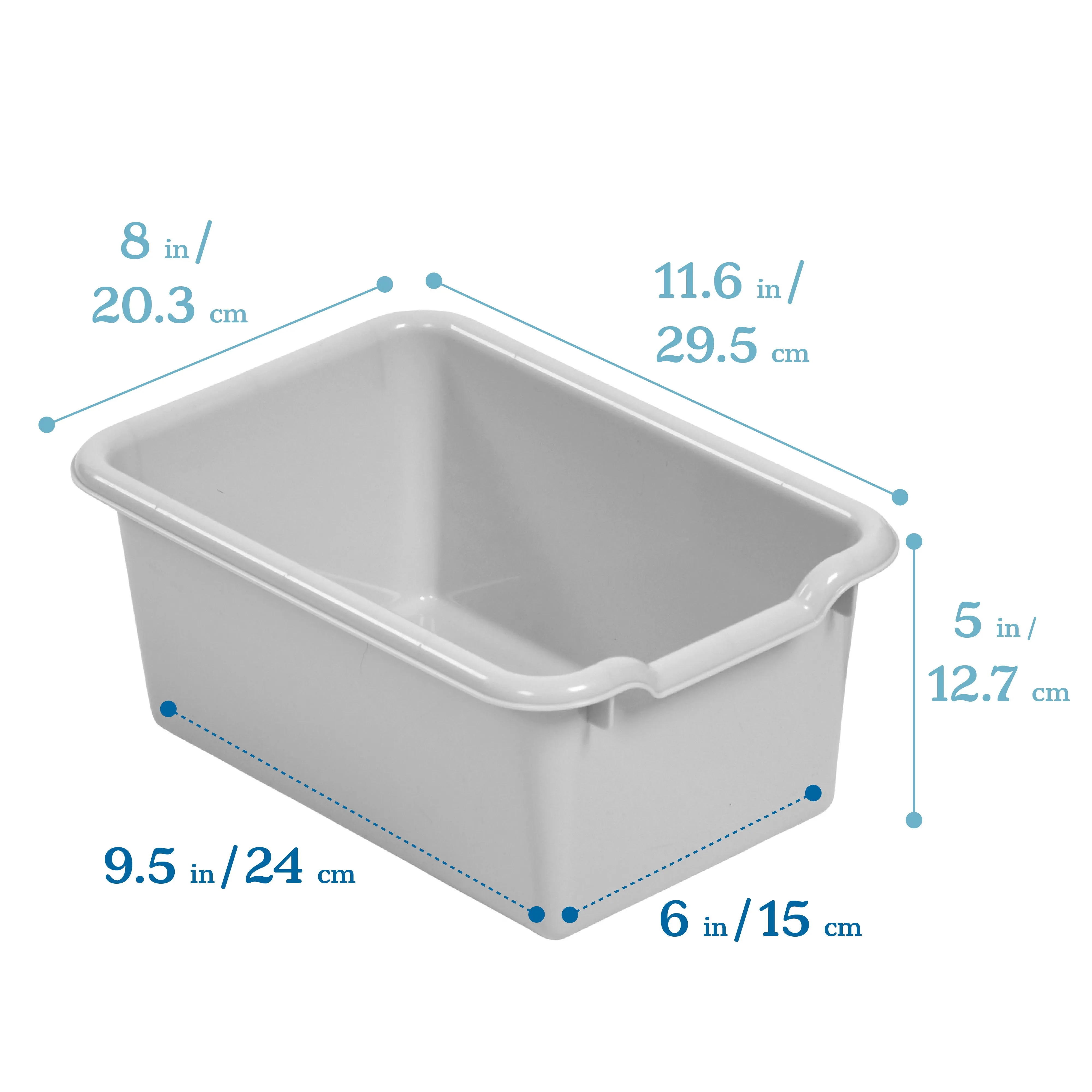 12 Cubby Mobile Tray Cabinet with 15 Scoop Front Storage Bins