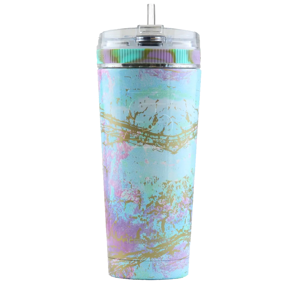 26oz Rainbow Splash Flex Bottle with Metal Base