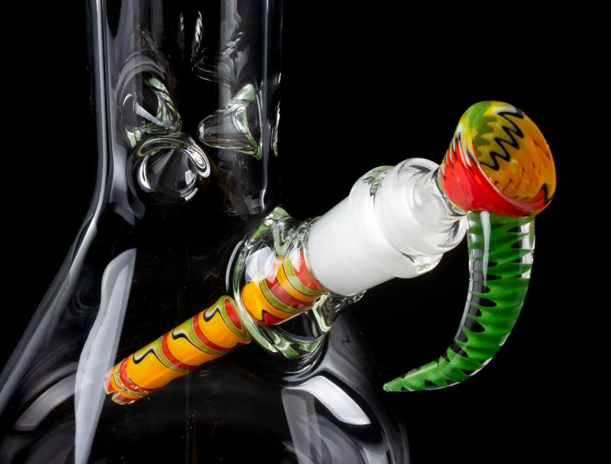 2K Glass Art 14mm Wig Wag Reversal Downstem and Slide Set - Various sizes