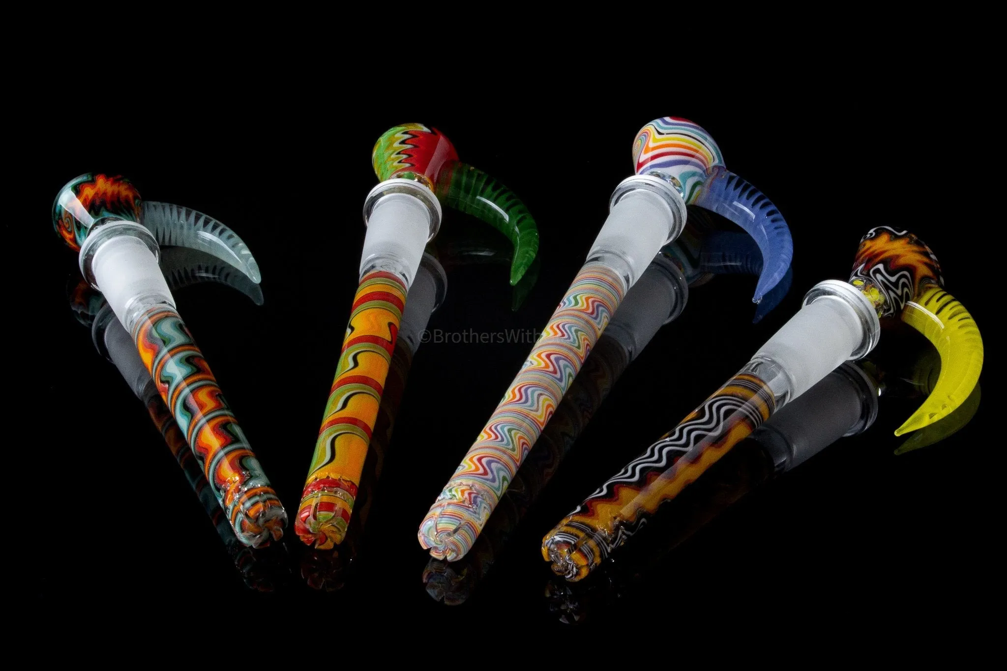 2K Glass Art 14mm Wig Wag Reversal Downstem and Slide Set - Various sizes