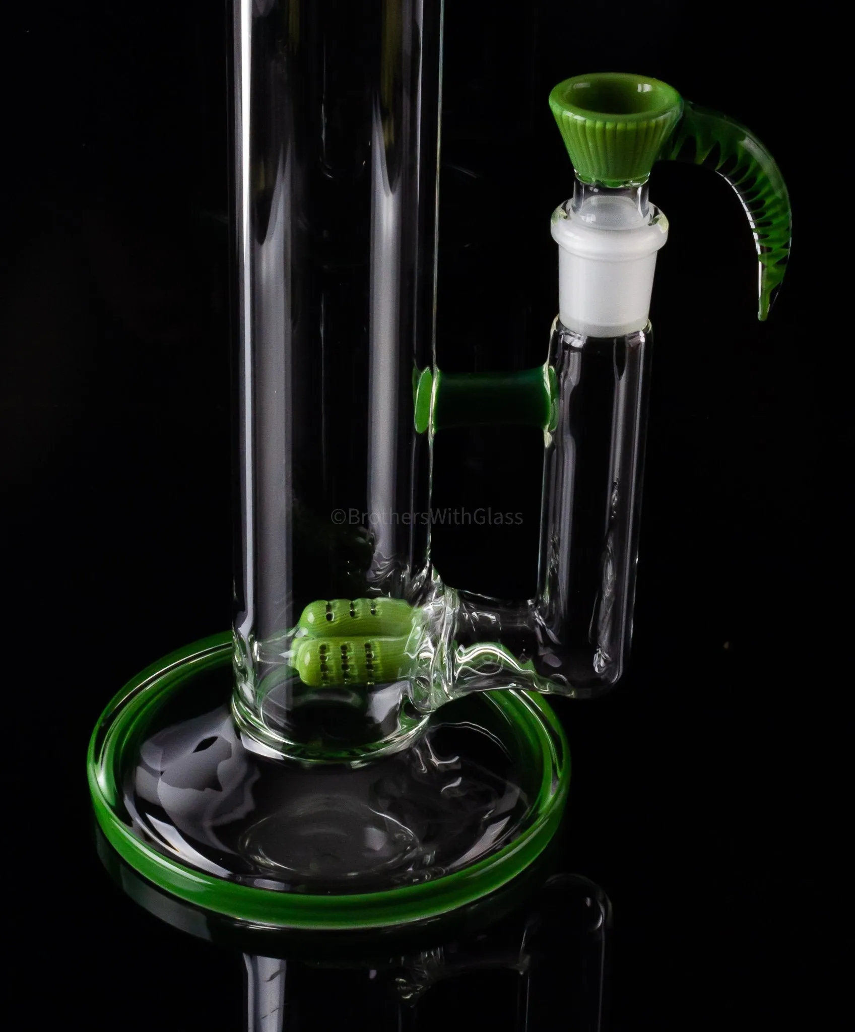 2K Glass Art 18 In Color Triple Stemline Straight Bong