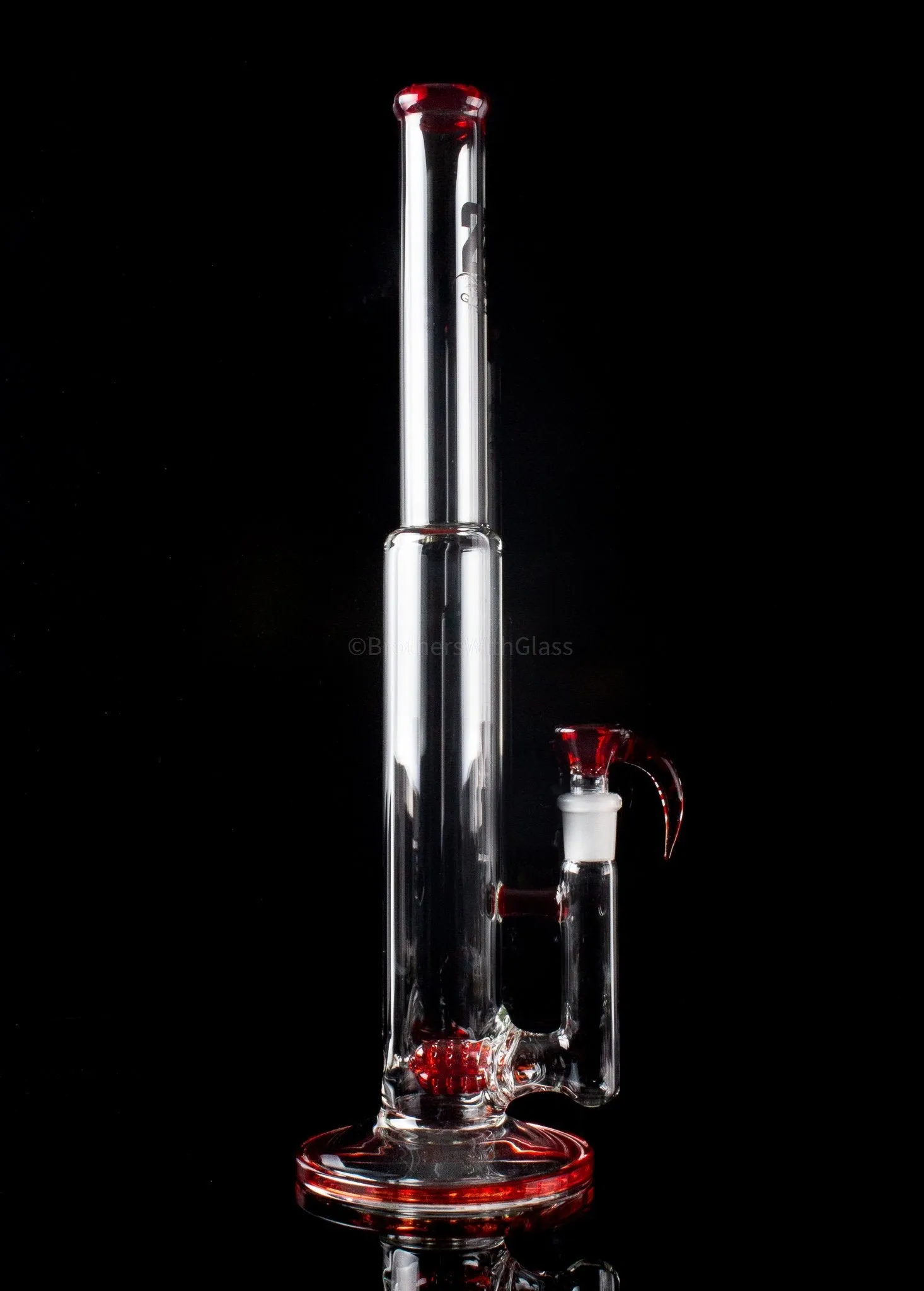 2K Glass Art 18 In Color Triple Stemline Straight Bong