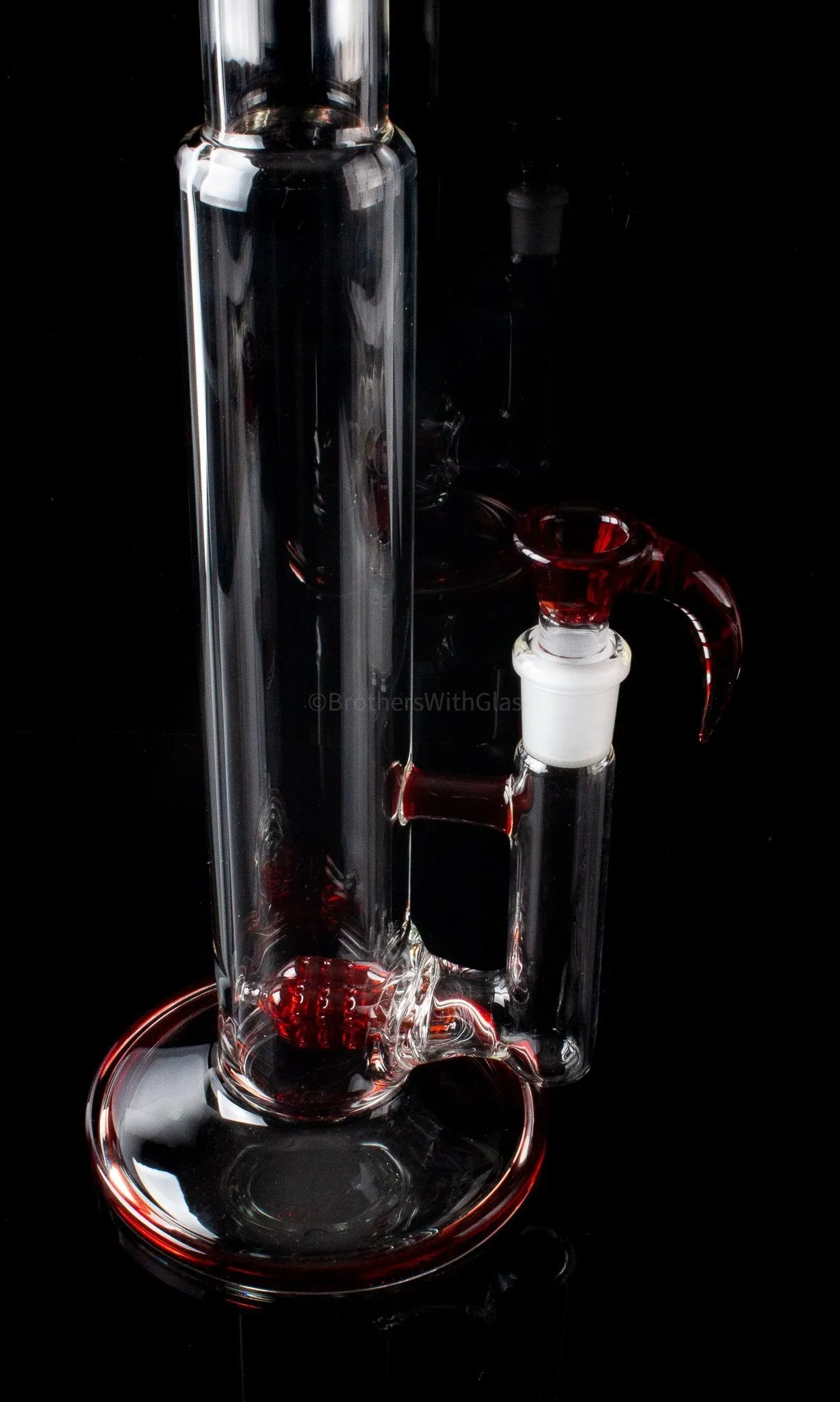 2K Glass Art 18 In Color Triple Stemline Straight Bong