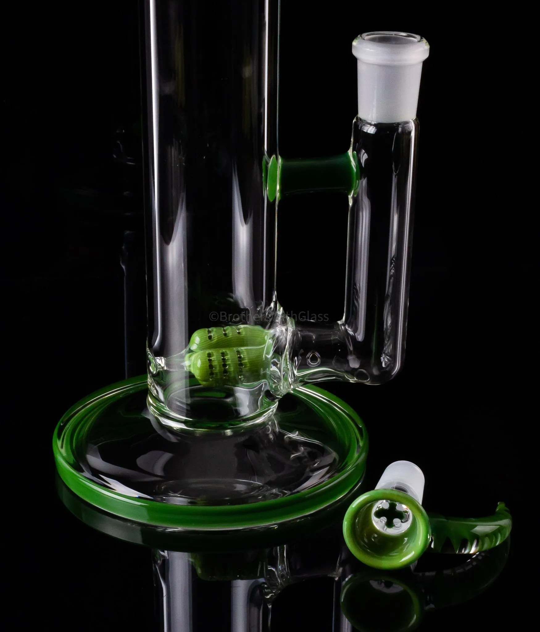 2K Glass Art 18 In Color Triple Stemline Straight Bong