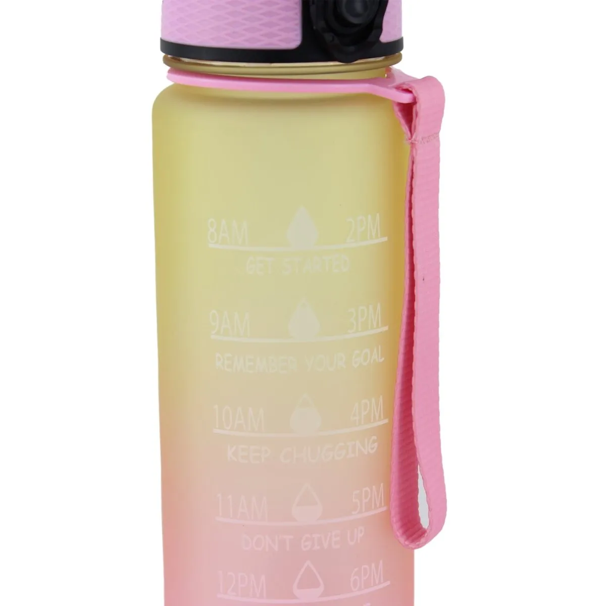 32 oz Sports Water Bottle with Straw Motivational Time Marker Leakproof BPA Free