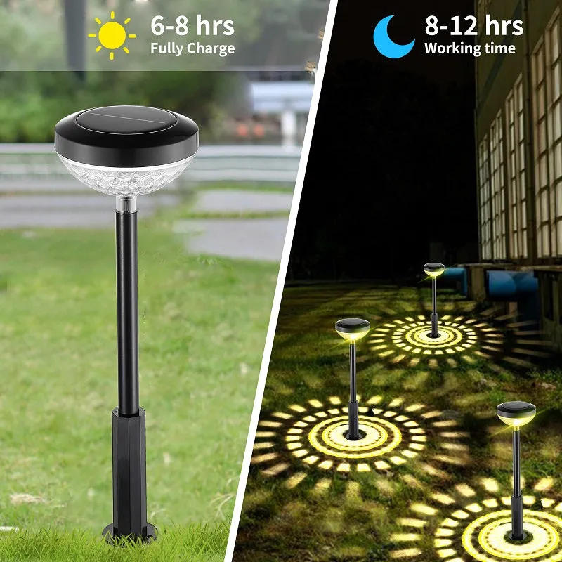 4 Pack Solar Garden Waterproof Water Droplets Projection Light