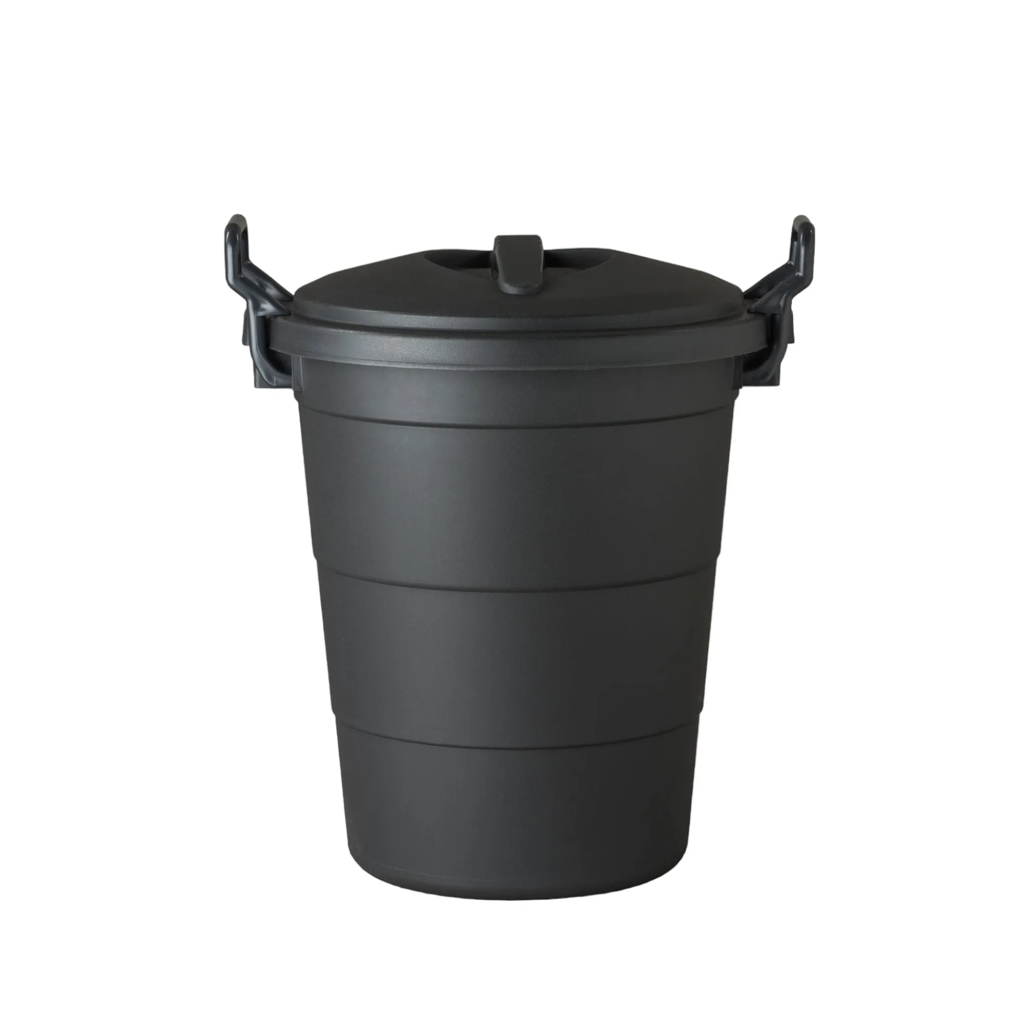 70L Pride Refuse Bin with Lid Black Buzz