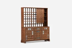 ARTS AND CRAFTS 3-UNIT CABINET - WOVEN TIMBER