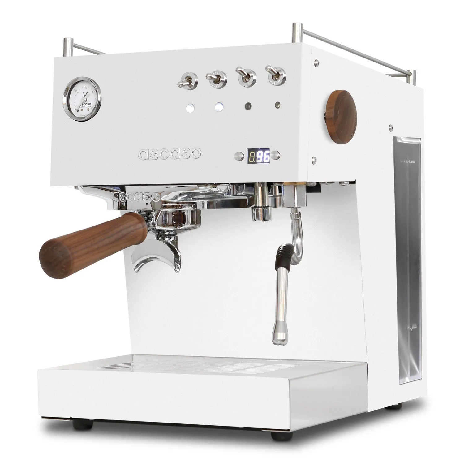 Ascaso Steel DUO Programmable Espresso Machine w/PID Controller, Dual Thermoblock, 120V (White)