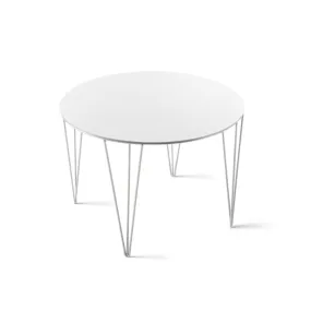 Atipico Chele diam.50 cm small Table in signal white metal