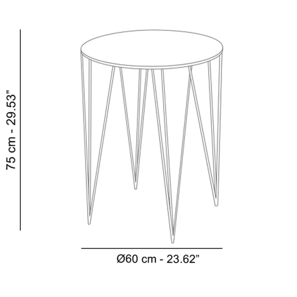 Atipico Chele diam.60 cm small Table in metal