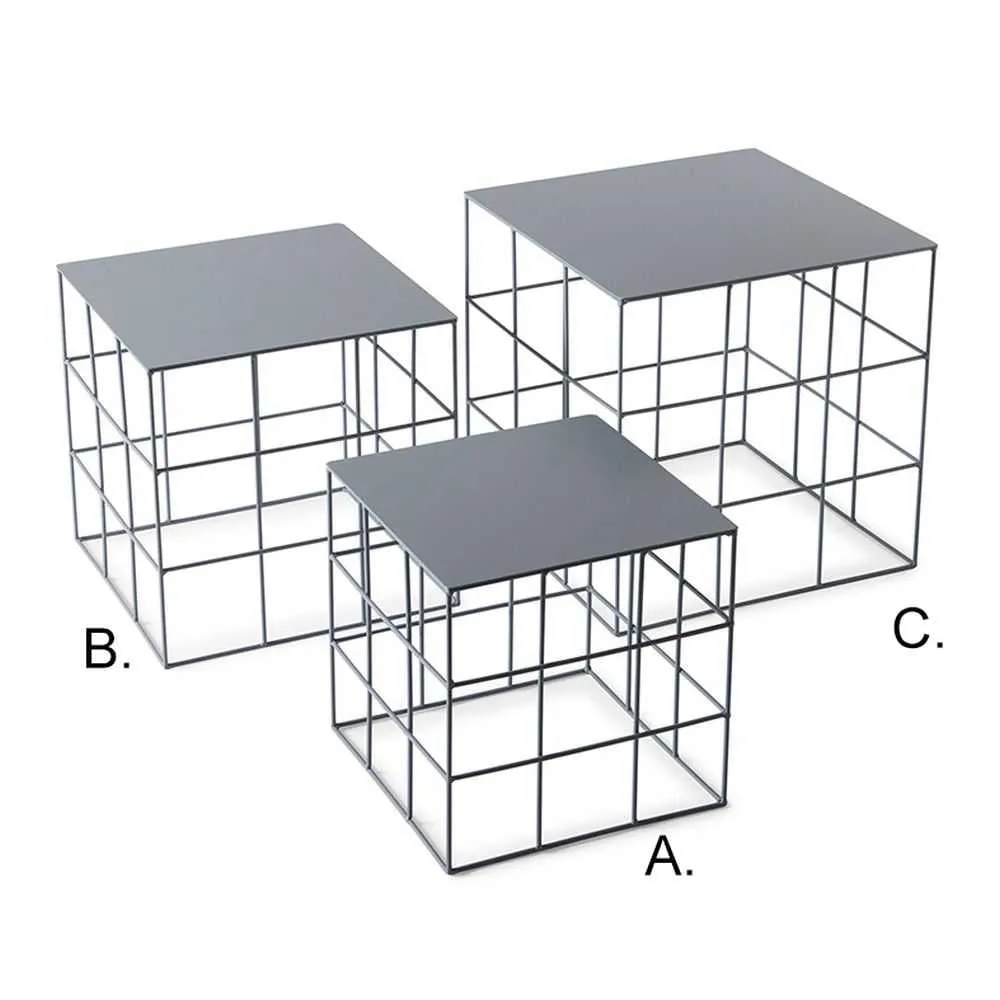 Atipico Set 3 Reton Square small tables metal