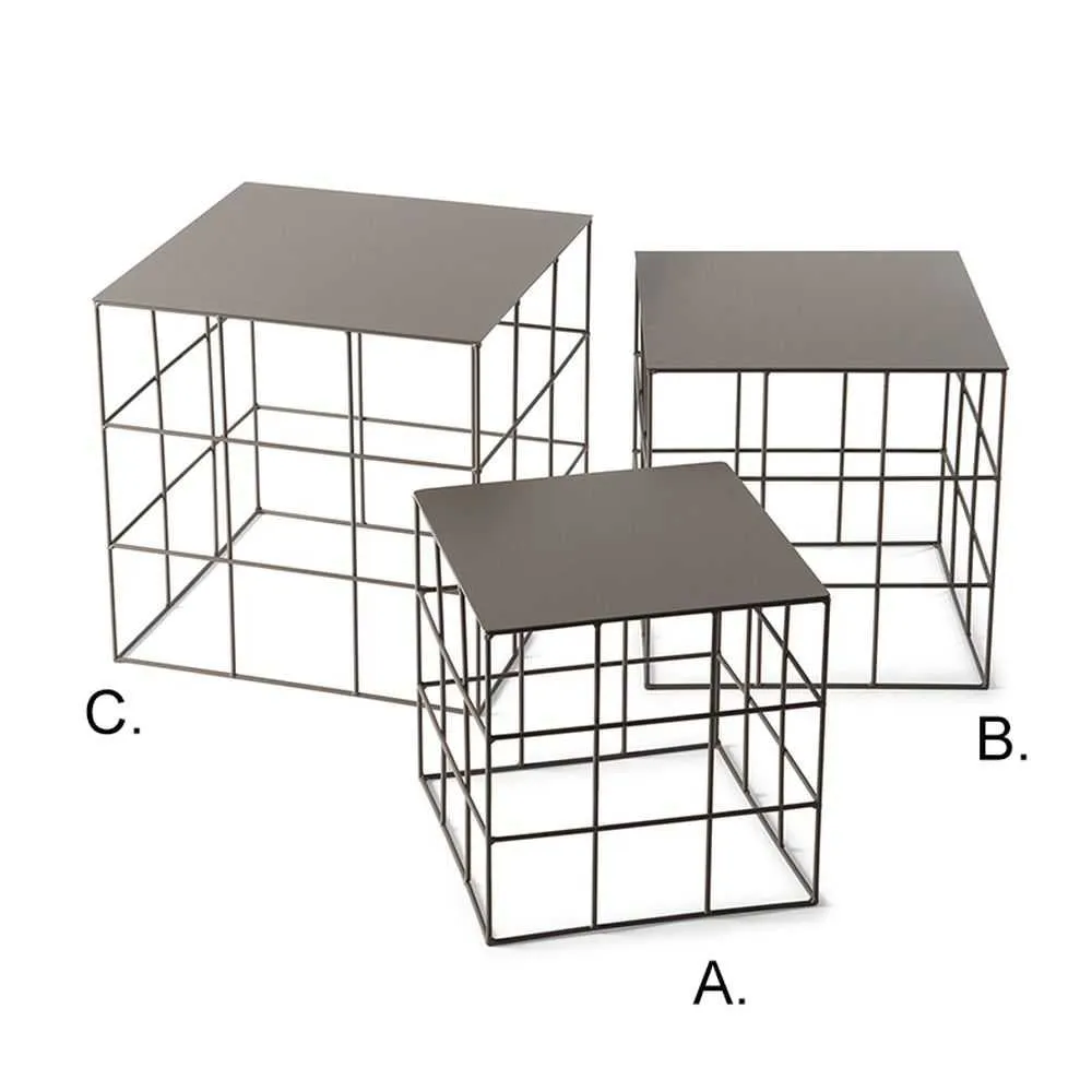 Atipico Set 3 Reton Square small tables metal