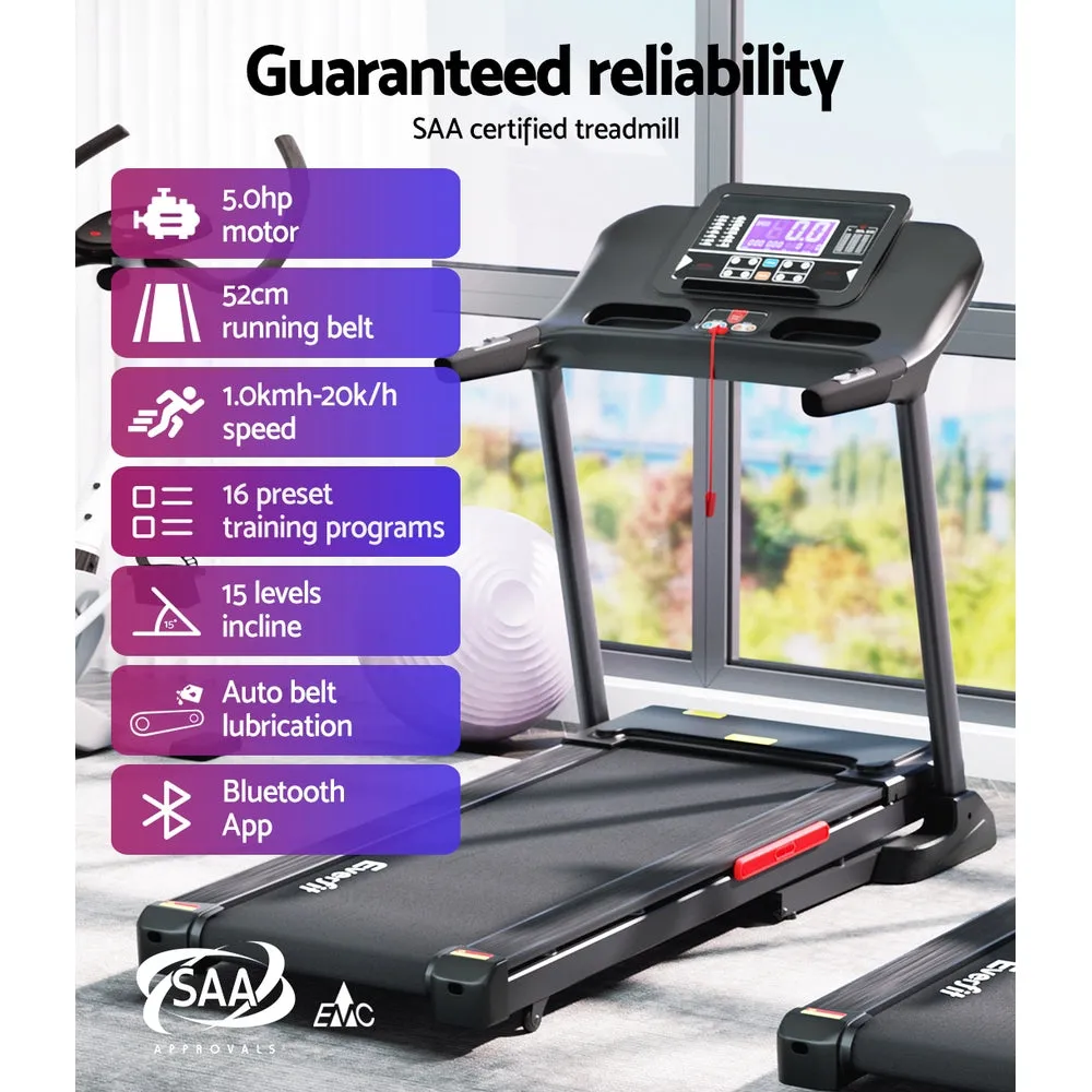 Auto Incline Electric Treadmill w/ LCD & Bluetooth - Everfit