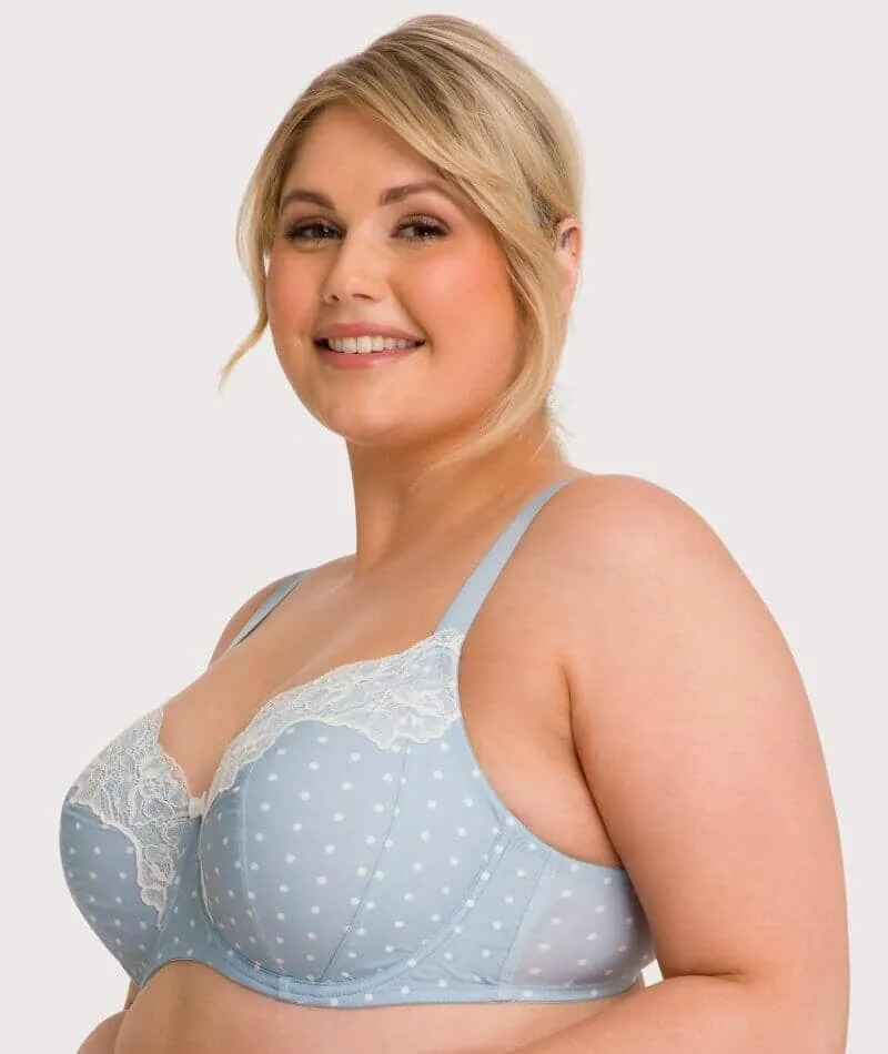 Ava & Audrey Jacqueline Full Cup Underwired Bra - Blue/Ivory