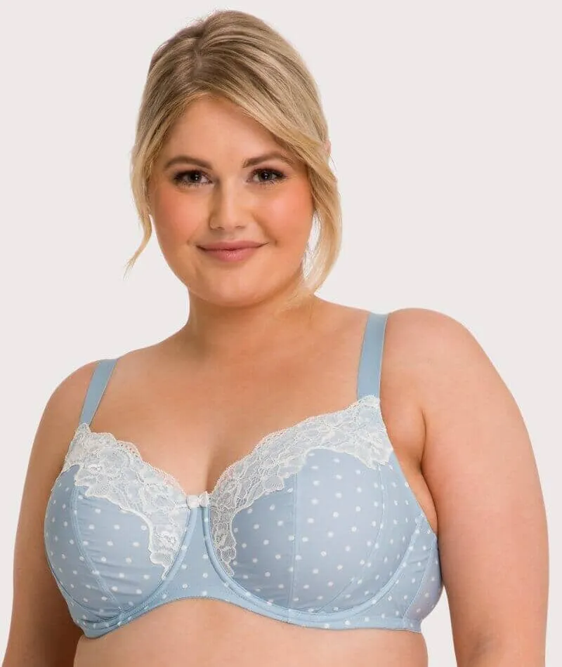 Ava & Audrey Jacqueline Full Cup Underwired Bra - Blue/Ivory