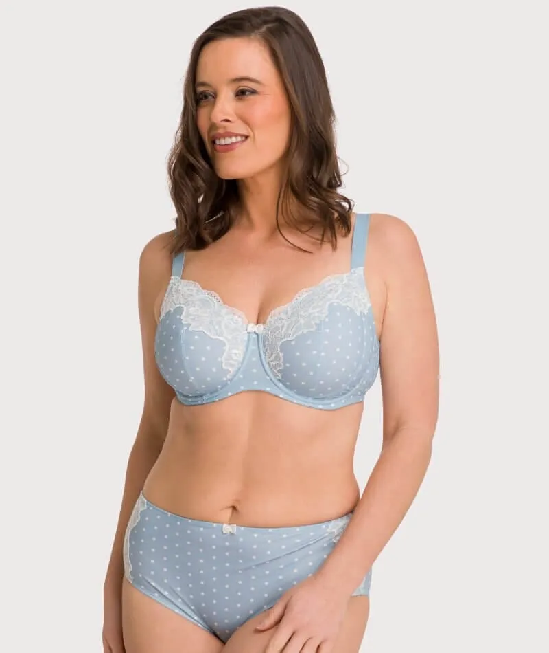 Ava & Audrey Jacqueline Full Cup Underwired Bra - Blue/Ivory