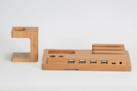 Bamboo Cell Phone Charging Base