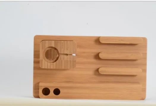 Bamboo Cell Phone Charging Base