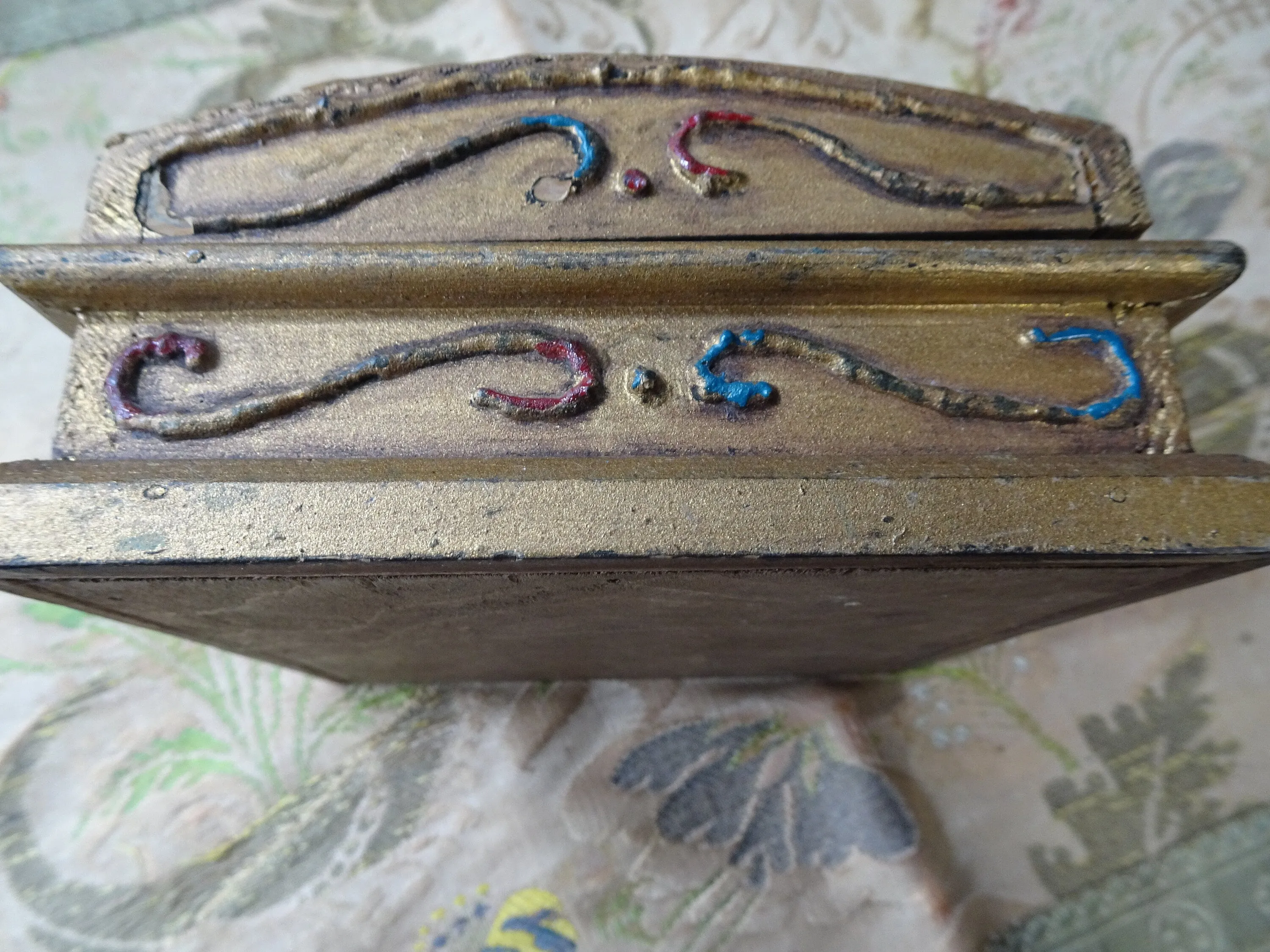 BEAUTIFUL French Antique Box,Jewelry Box,Trinket Box,Document Box,Vanity Display,Lovely Lady,French Chateau Decor,Charming Collectible Boxes