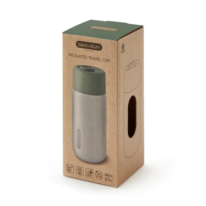 Black & Blum Insulated Travel Mug Stainless Steel Olive 340ml