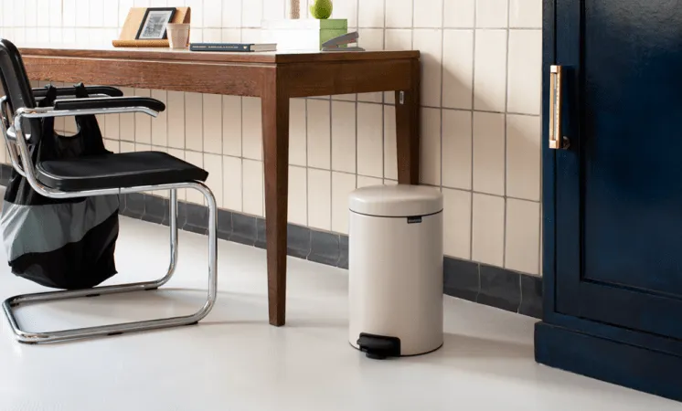 Brabantia Newlcon Pedal Bin 12 Litre - Soft Beige