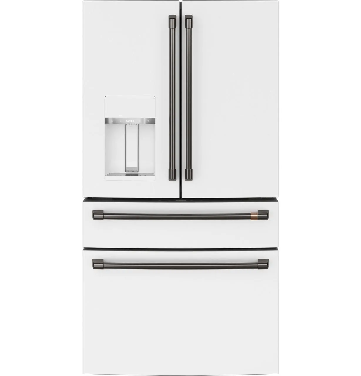 Cafe CXE22DP4PW2 Caf(eback)™ ENERGY STAR® 22.3 Cu. Ft. Smart Counter-Depth 4-Door French-Door Refrigerator