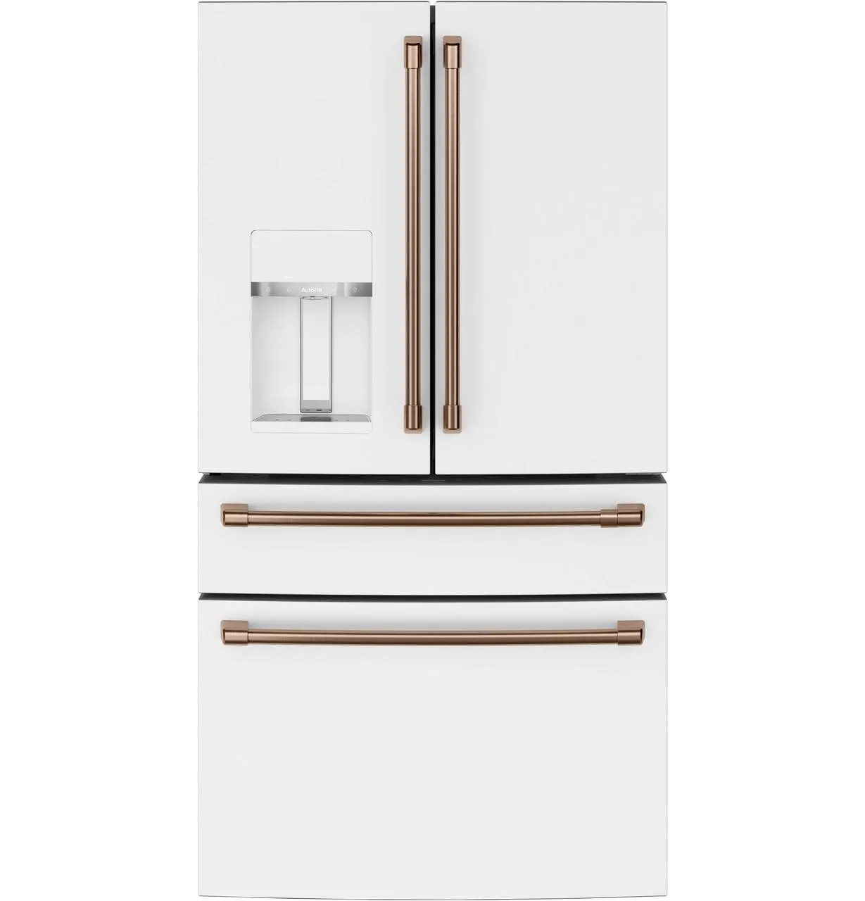 Cafe CXE22DP4PW2 Caf(eback)™ ENERGY STAR® 22.3 Cu. Ft. Smart Counter-Depth 4-Door French-Door Refrigerator