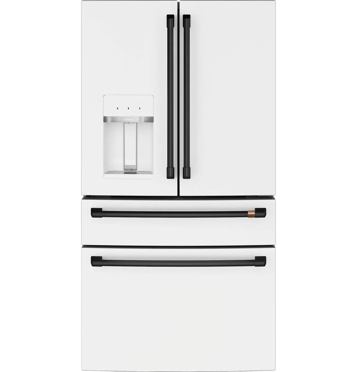 Cafe CXE22DP4PW2 Caf(eback)™ ENERGY STAR® 22.3 Cu. Ft. Smart Counter-Depth 4-Door French-Door Refrigerator