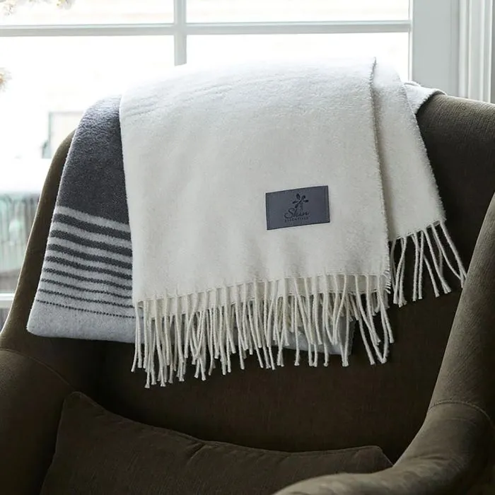 Capri Throw - Gray w/ White Stripes (24)