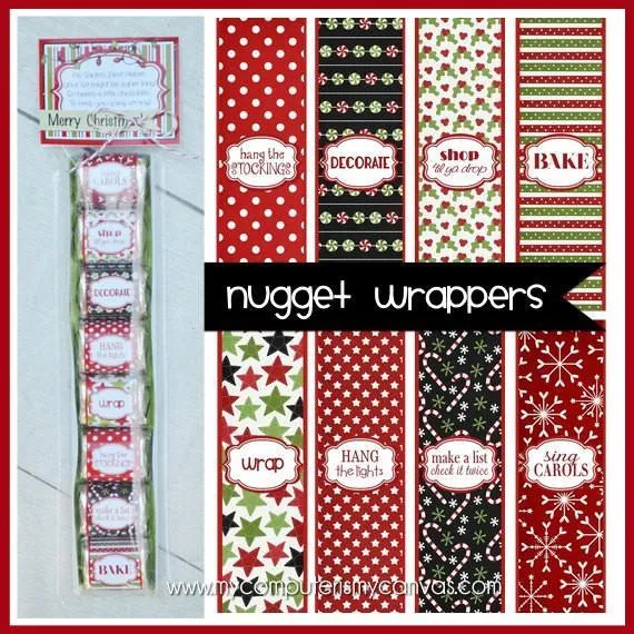 Christmas Nugget Wrappers {Santa's Helper} PRINTABLE