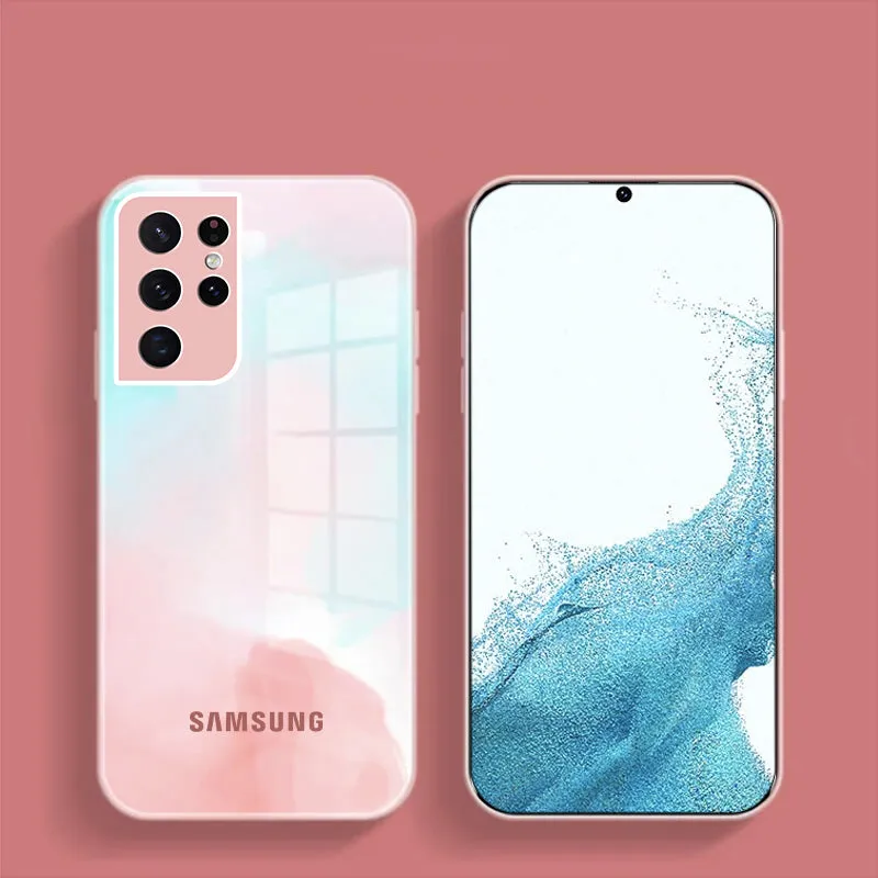 Colorful Wave Glass Phone Case - Samsung