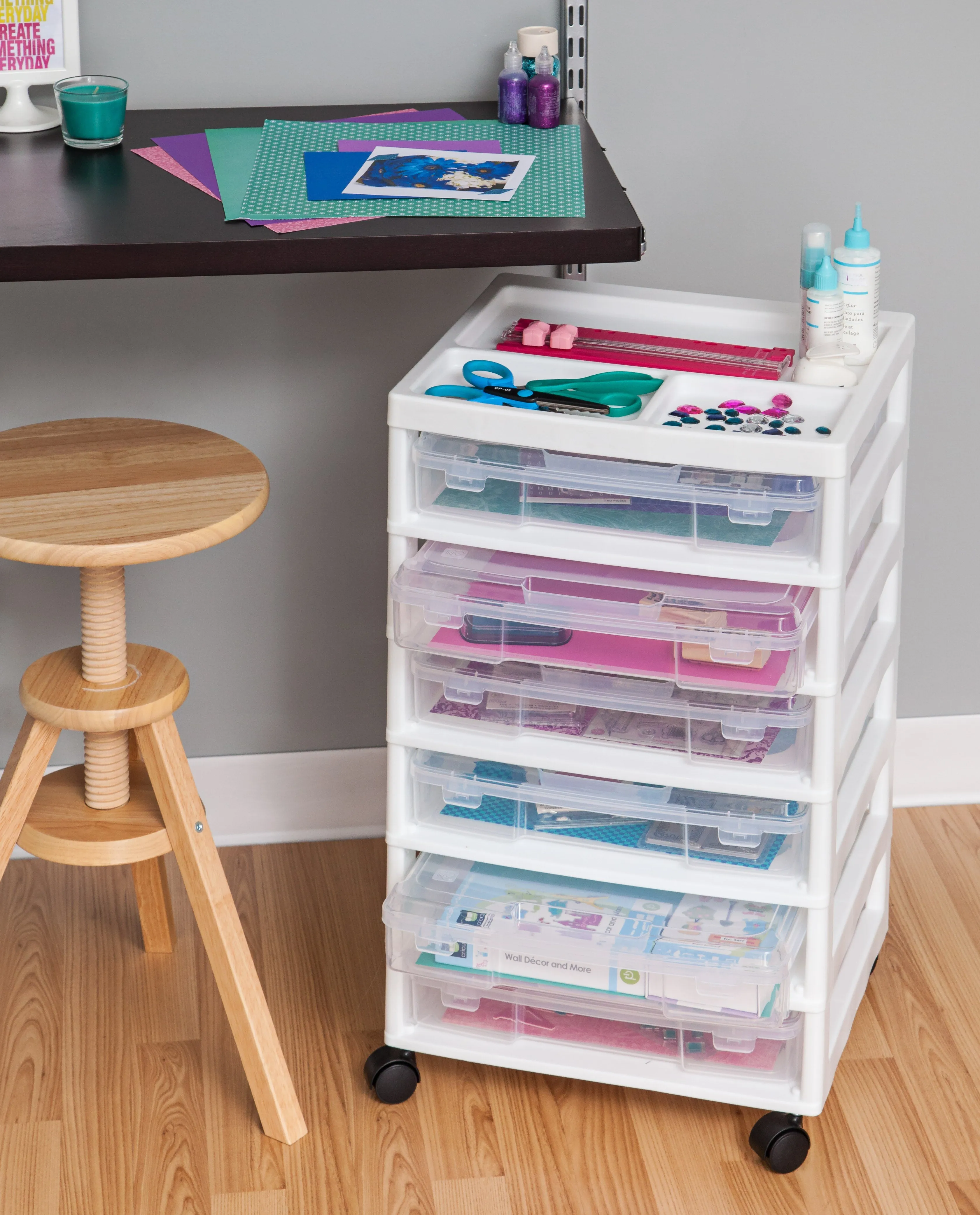 Craft Organizer and Storage, Rolling Storage Cart