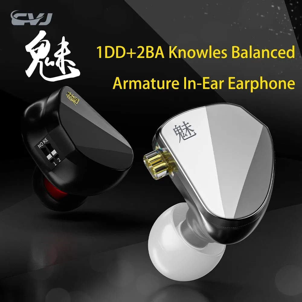 CVJ Mei 1DD   2BA Knowles Balanced Armature Hybrid In-Ear Earphone