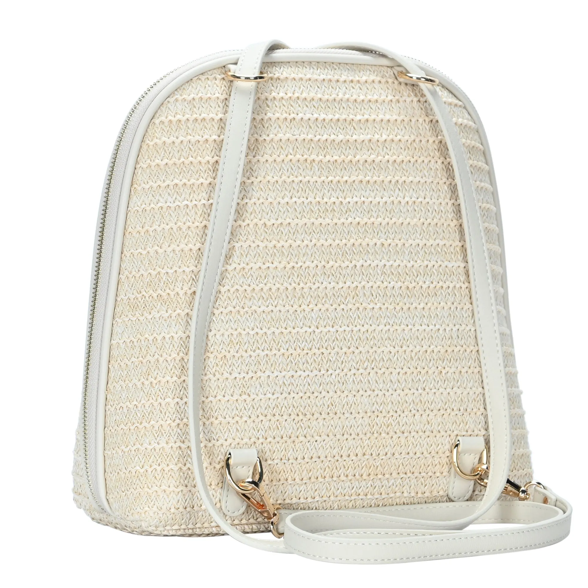 Daisy Straw Convertible Backpack Purse