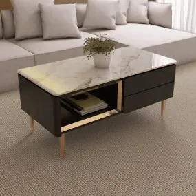 Danikka Coffee Table with Glossy Sintered Stone Top