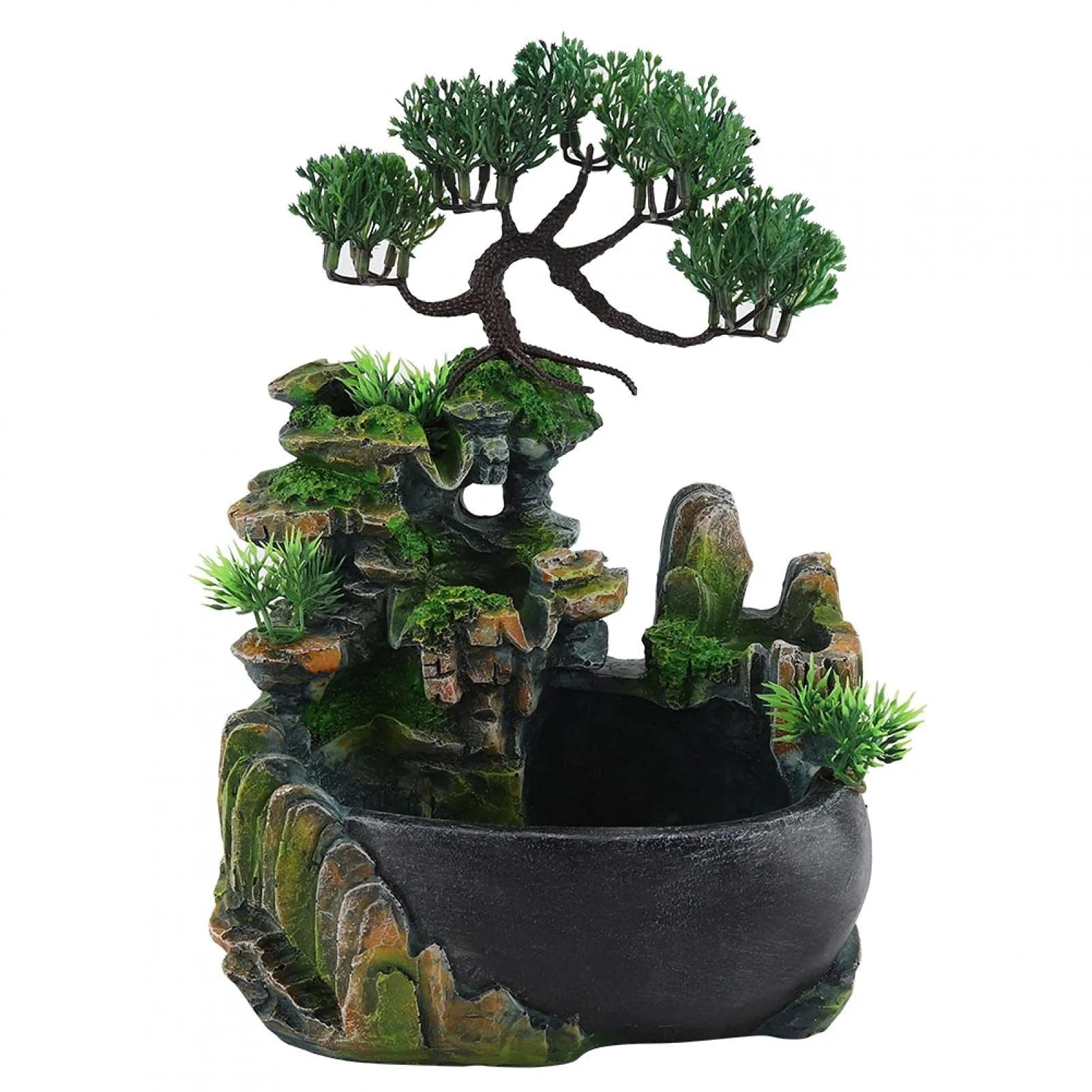 Decoration Gift, Desktop Fountain Waterfall, Small Rockery, Bamboo Fountain for Zen Fountain Waterfall Fountain Desktop Fountain