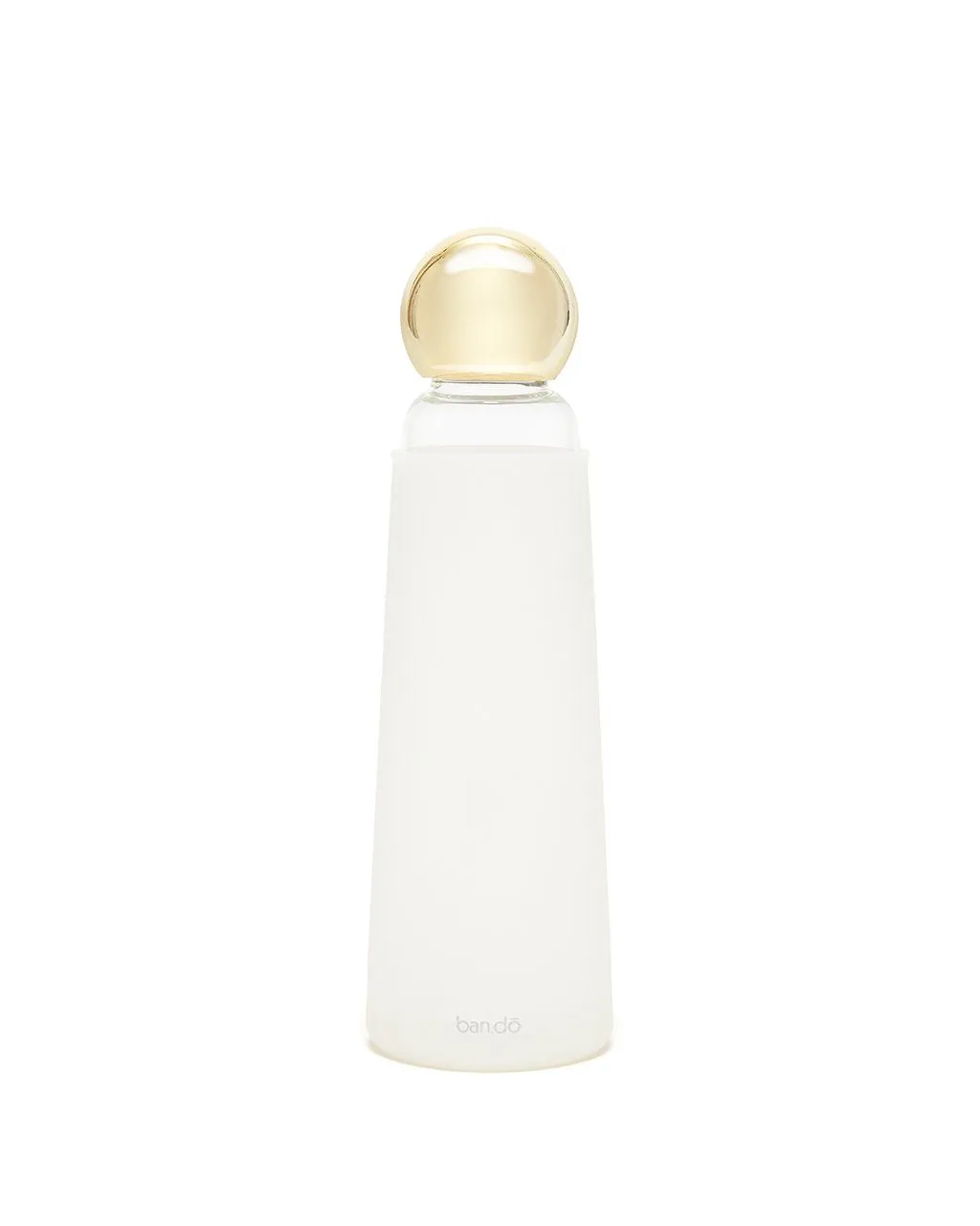 Deluxe Cool It! Glass Water Bottle - White/Metallic Gold