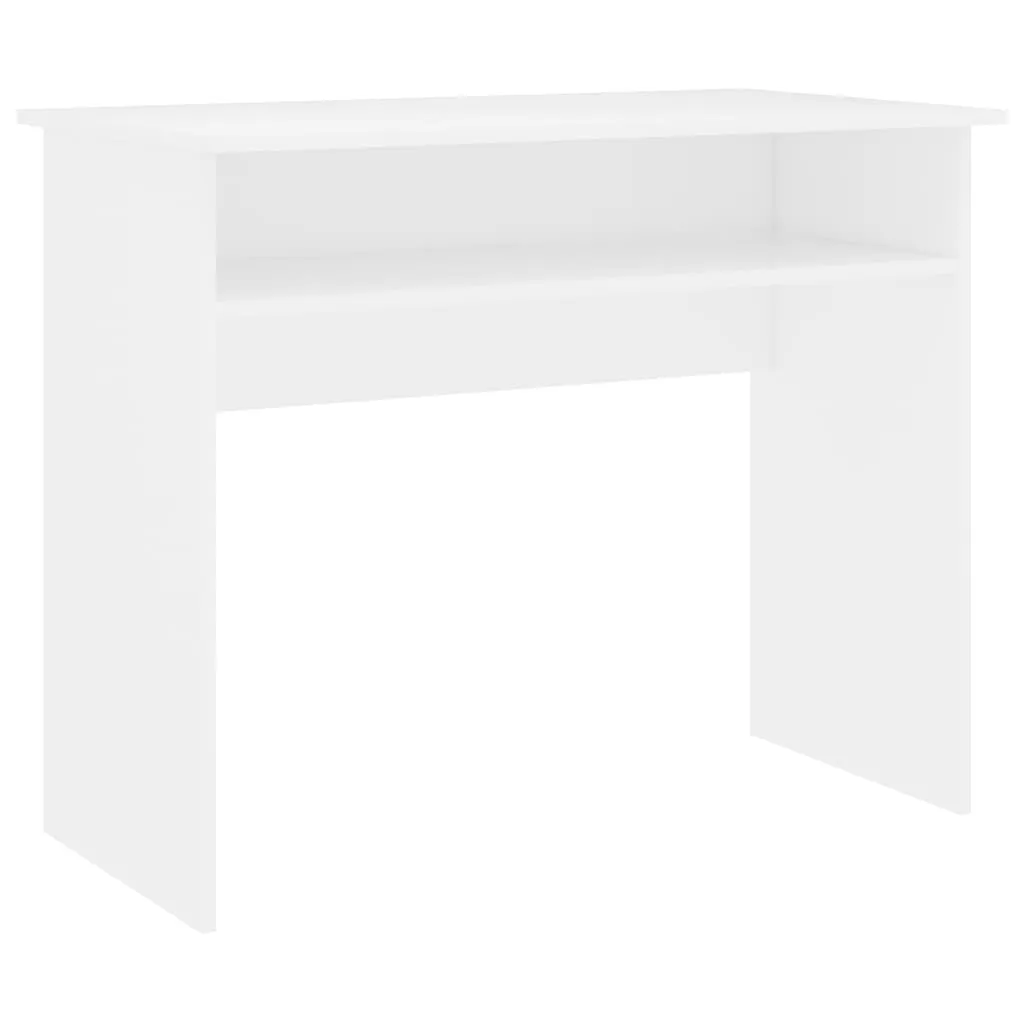 Desk White 90x50x74 cm Chipboard