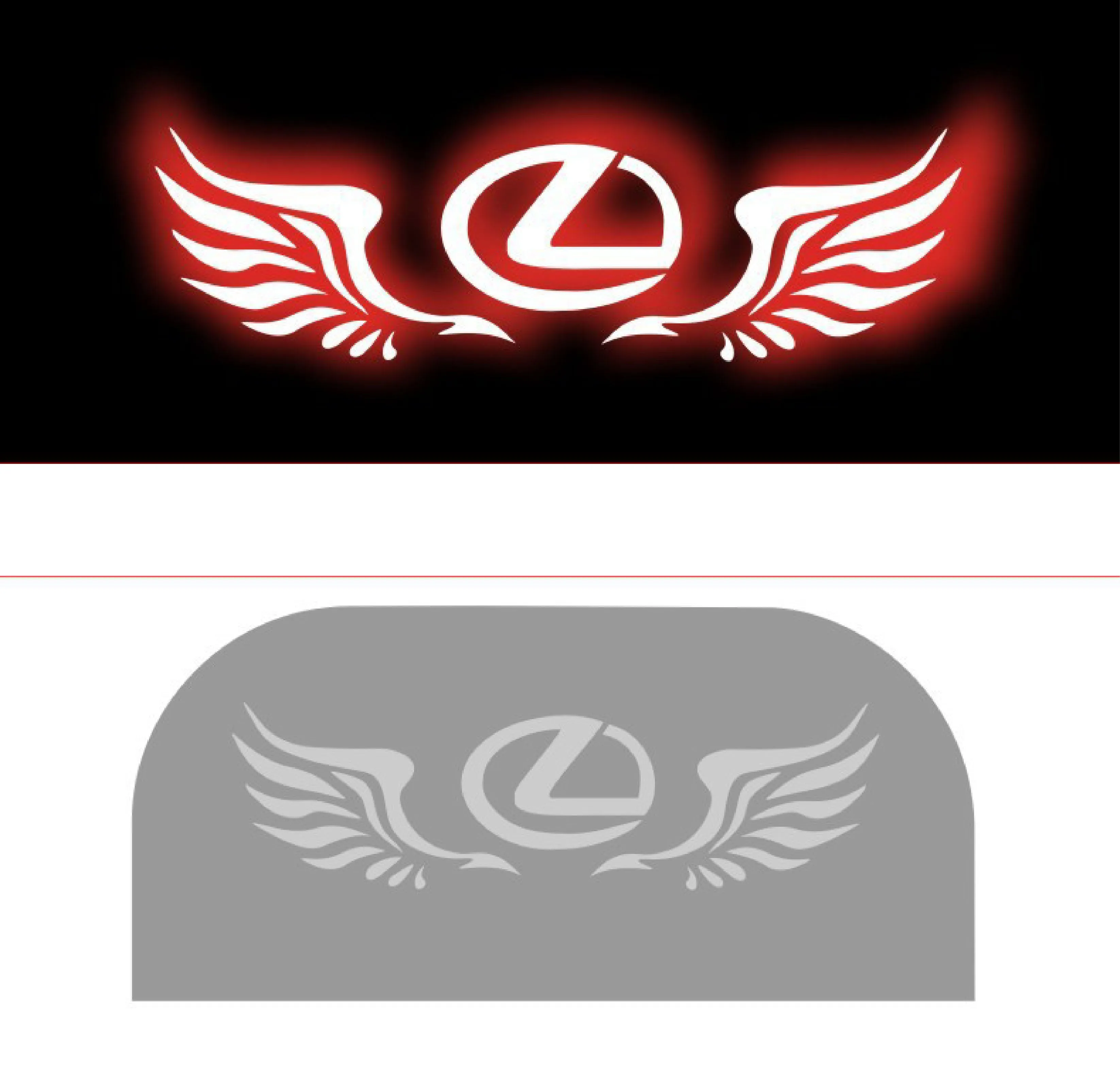 Devil Eyes Sticker high brake light High Quality Rear Tail Light