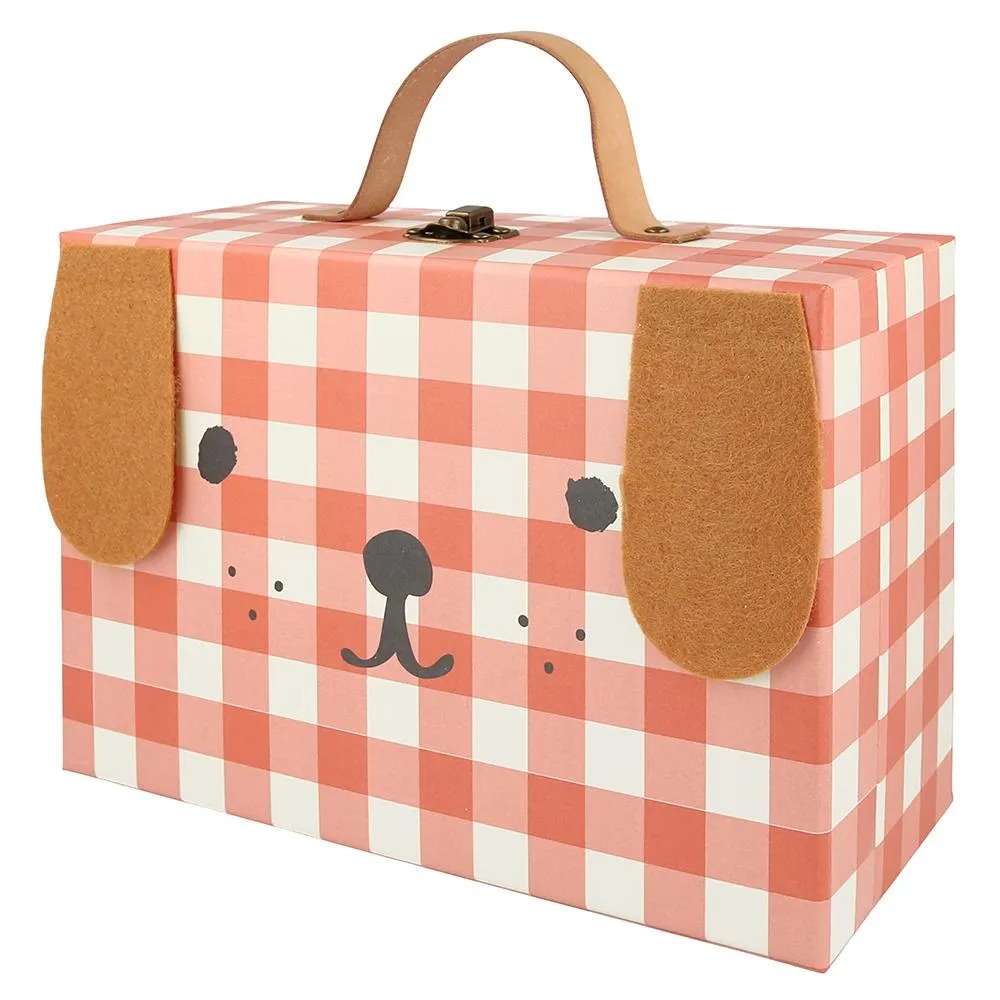 DOG LOVERS ADVENT CALENDAR SUITCASE WITH WOODEN TOYS