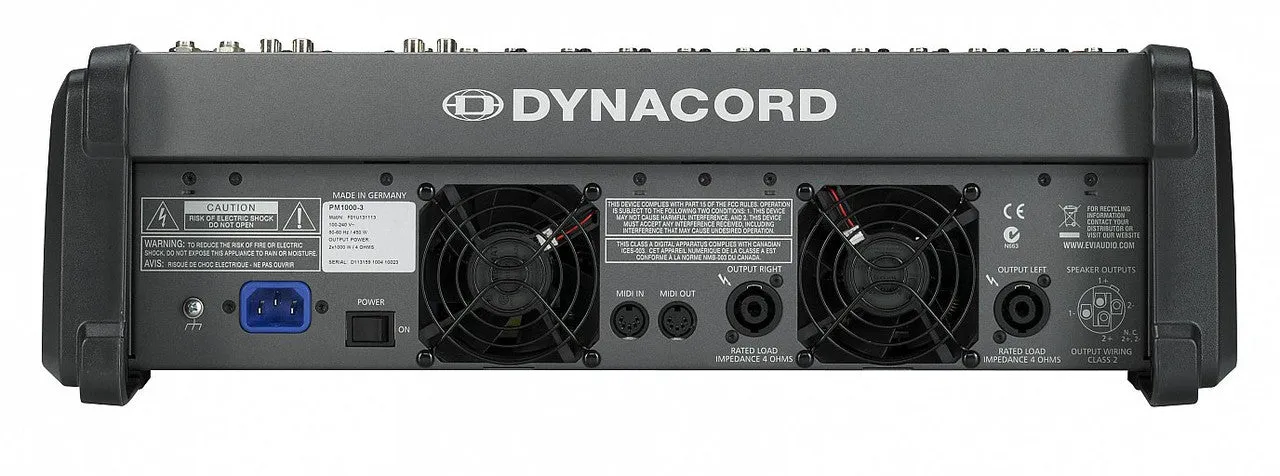 Dynacord DC-PM1000-3-UNIV 10‑Channel Compact Power‑Mixer F.01U.131.113