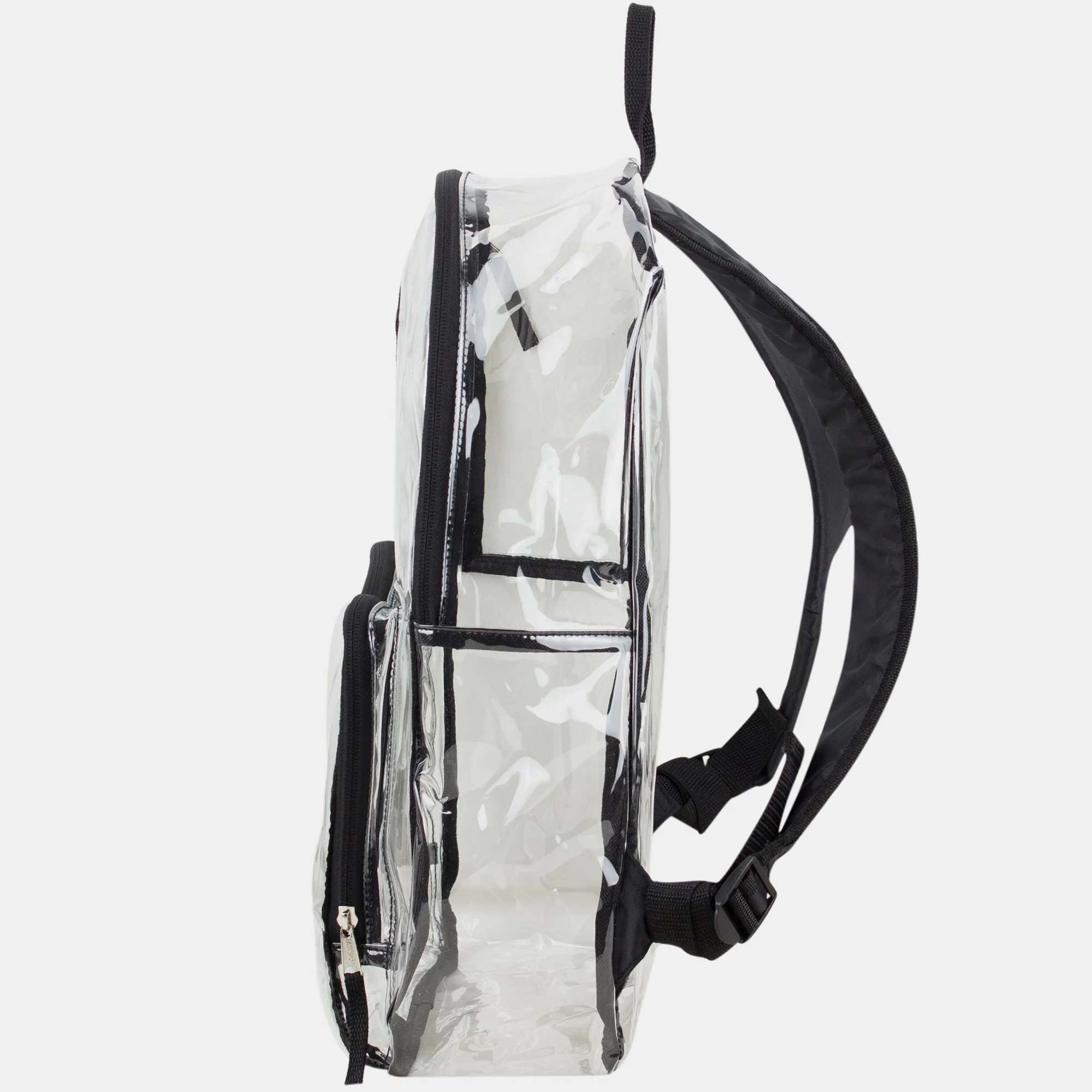 Eastsport Multi-Purpose Clear Backpack with Front Pocket, Adjustable Straps and Lash Tab