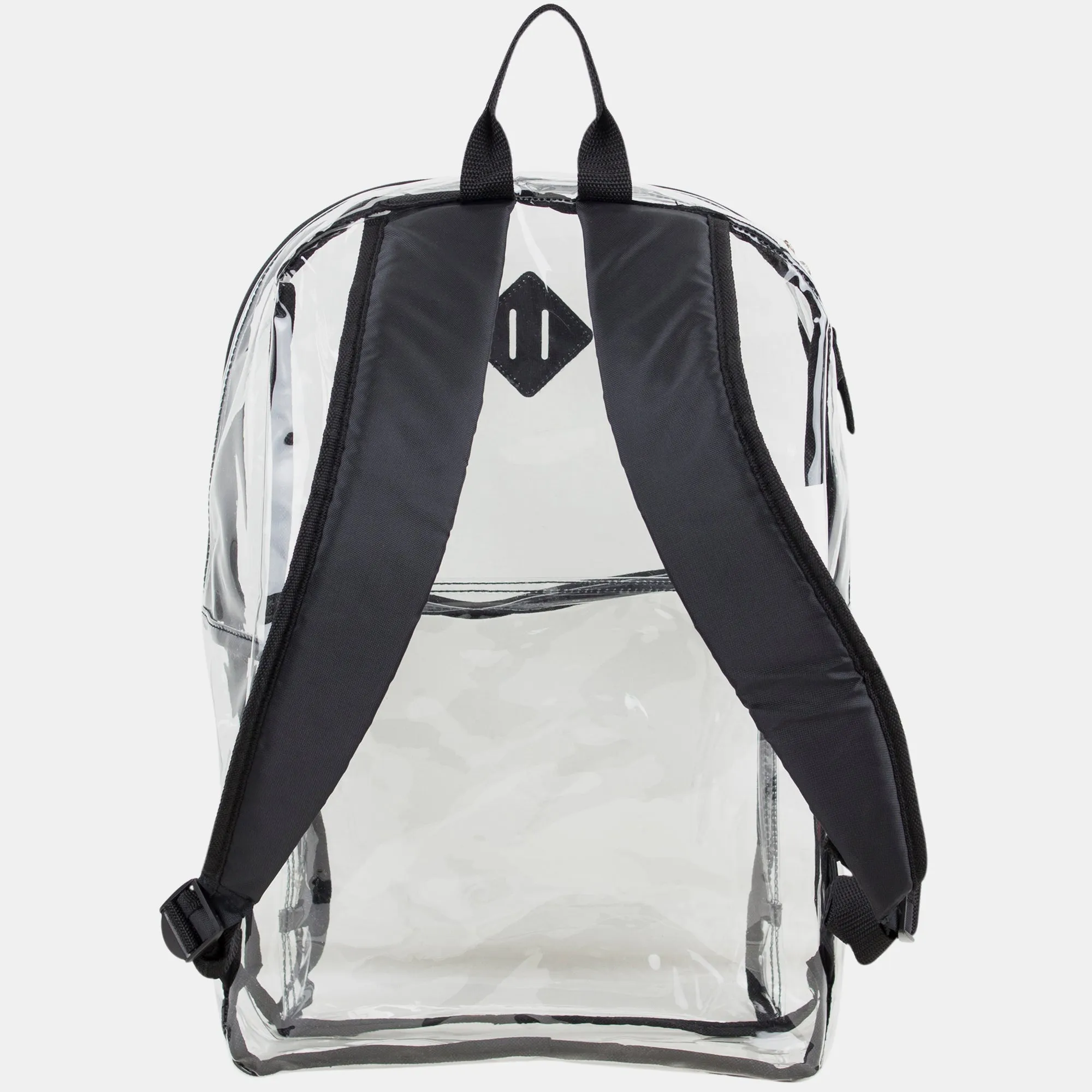 Eastsport Multi-Purpose Clear Backpack with Front Pocket, Adjustable Straps and Lash Tab