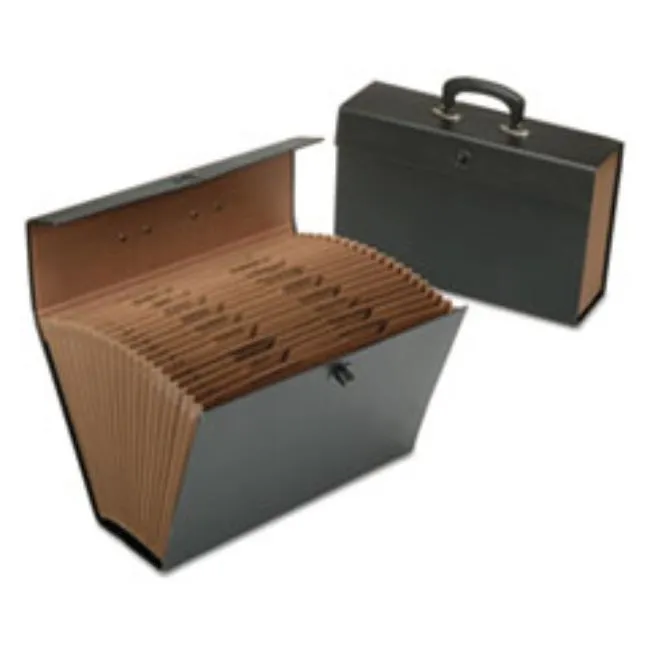 EXPANDING FILE FOLDERS-STORAGE BOX, 15" X 10", BLACK, (5 PER PACK)