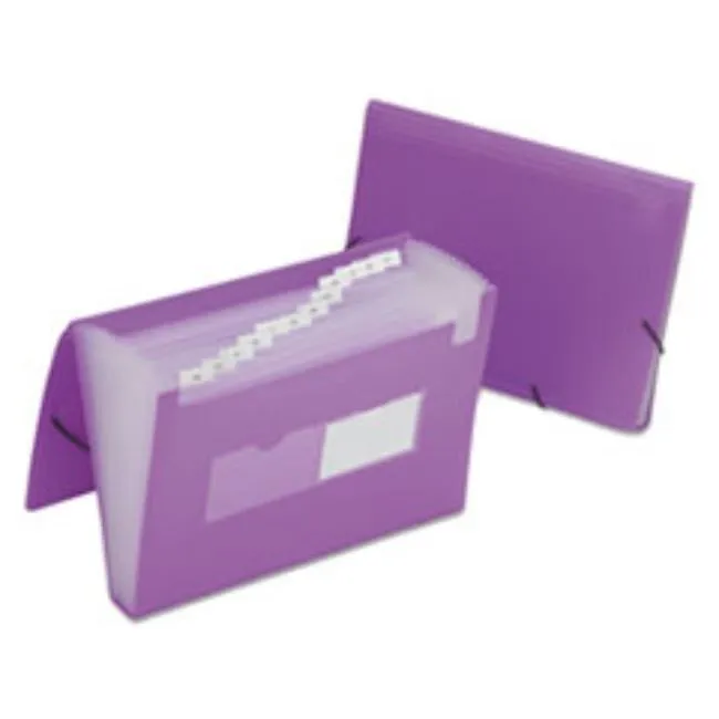 EXPANDING FILE FOLDERS-STORAGE BOX,13X9 1-2,PURPLE, 12CT-PACK