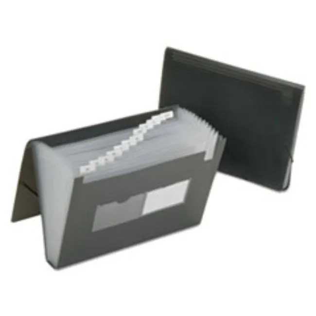 EXPANDING FILE FOLDERS-STORAGE BOX,13X9.5,SMOKE GR, 12CT-PACK