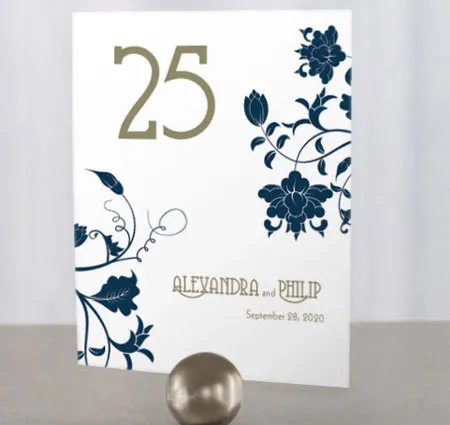 Floral Orchestra Wedding Table Numbers